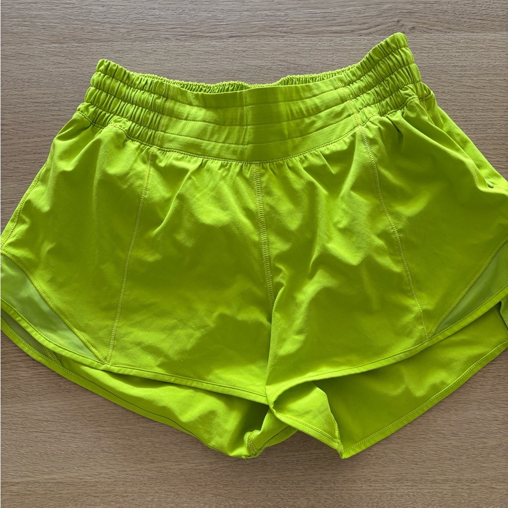 lululemon athletica Neon Green Athletic Shorts